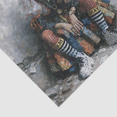 Modern Woman and Black Cat Decoupage 薄葉紙 (詳細)