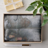 Modern Woman and Black Cat Decoupage 薄葉紙 (ギフト)