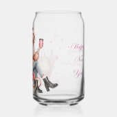 Modern Woman on Sleigh Christmas  ガラス缶 (裏面)