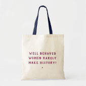 Modern Women Quote Minimal Typography Women's Day トートバッグ (正面)