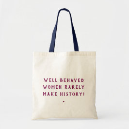Modern Women Quote Minimal Typography Women's Day トートバッグ