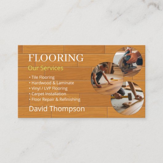 Modern Wood Flooring Tile Service 名刺 (正面)