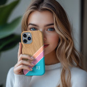 Modern Wood Personalized Initial iPhone  Case-Mate iPhoneケース