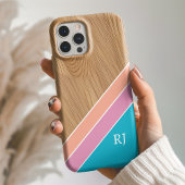 Modern Wood Personalized Initial iPhone  Case-Mate iPhoneケース