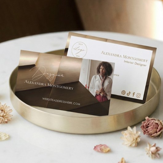 Modern Wood Professional Interior Designer Photo 名刺