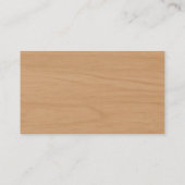 Modern Wood QR Code Minimalist Professional 名刺 (裏面)