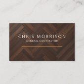 Modern Wooden General Contractor Construction 名刺 (正面)