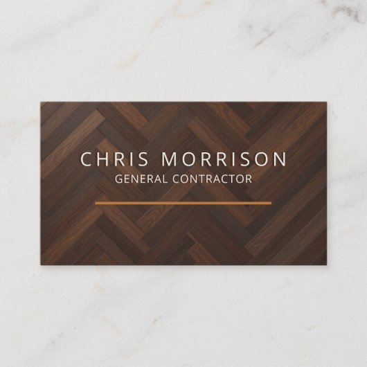 Modern Wooden General Contractor Construction  名刺 (正面)