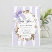 Modern Woodland Animals Baby Shower 招待状 (スタンド正面)