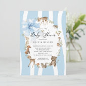 Modern Woodland Animals Baby Shower 招待状 (スタンド正面)