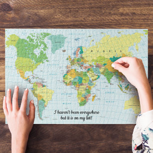 Modern World Map Puzzle ジグソーパズル