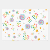 Modern Wrapping Paper Flat Sheet Set of 3 ラッピングペーパーシート (正面3)