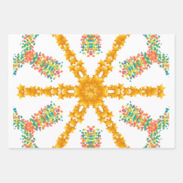 Modern Wrapping Paper Flat Sheet Set of 3 ラッピングペーパーシート