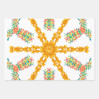 Modern Wrapping Paper Flat Sheet Set of 3 ラッピングペーパーシート