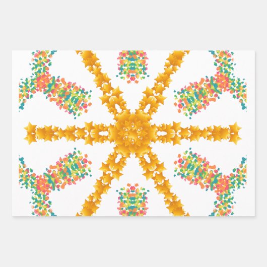 Modern Wrapping Paper Flat Sheet Set of 3 ラッピングペーパーシート (正面)