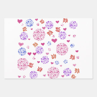 Modern Wrapping Paper Flat Sheet Set of 3 ラッピングペーパーシート