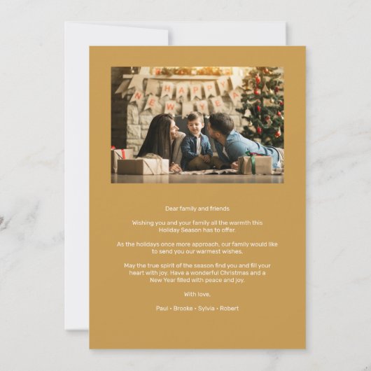 Modern Wreath Heart-Shape Merry Christmas Photo (裏面)