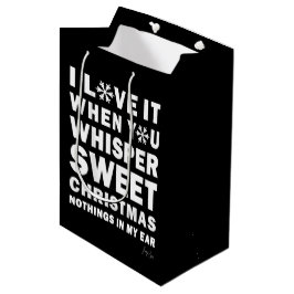 Modern Xmas Black & White Gift Bag | Sweet Xmas ミディアムペーパーバッグ