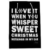 Modern Xmas Black & White Gift Bag | Sweet Xmas ミディアムペーパーバッグ (正面)