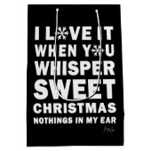 Modern Xmas Black & White Gift Bag | Sweet Xmas ミディアムペーパーバッグ (裏面)