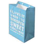 Modern Xmas Blue & White Gift Bag | Sweet Xmas ミディアムペーパーバッグ (裏面アングル)