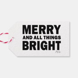 Modern Xmas Gift Tag | Merry & All Things Bright ギフトタグ