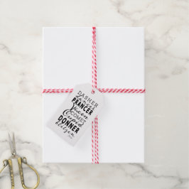 Modern Xmas Gift Tag | Santa's Reindeer Typography ギフトタグ