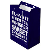 Modern Xmas Navy & White Gift Bag | Sweet Xmas ミディアムペーパーバッグ (裏面アングル)