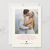 Modern XOXO Couples Photo Happy Valentines Day シーズンカード (裏面)