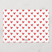 Modern XOXO Red Valentine’s Day Photo Card 招待状 (裏面)