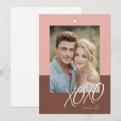  Modern XOXO Valentine Photo シーズンカード (正面/裏面)