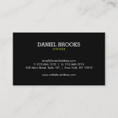 Modern Yard Maintenance Green Grass Logo Black 名刺 (裏面)