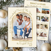 Modern Year in Review Gold Arch 13 Photo Collage シーズンカード