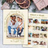 Modern Year in Review Gold Arch 13 Photo Collage シーズンカード