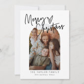 Modern Year In Review Photo Christmas Card シーズンカード (正面)