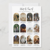 Modern Year In Review Photo Christmas Card シーズンカード (裏面)