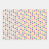 Modern Yello, Green, Orange Stripes and Polka Dot ラッピングペーパーシート (正面3)
