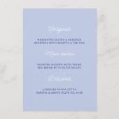 Modern Yellow & Blue Citrus Wedding Menu Card メニュー (裏面)