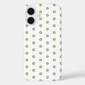 Modern Yellow Circle Dot Black Outline Pattern Case-Mate iPhoneケース (裏面)