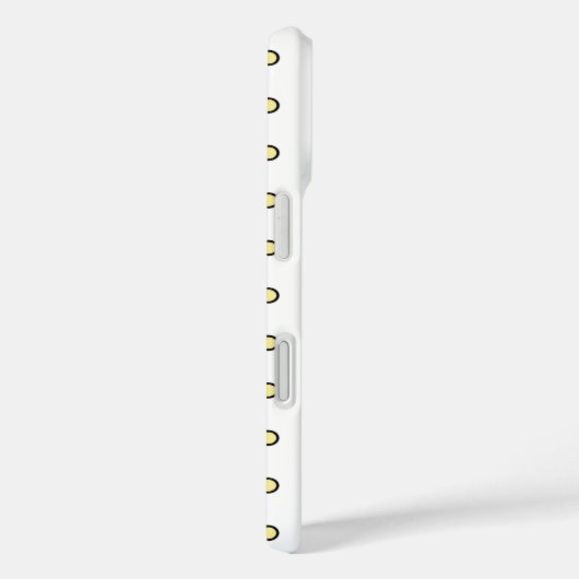 Modern Yellow Circle Dot Black Outline Pattern Case-Mate iPhoneケース (裏面 / 右)
