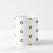 Modern Yellow Circle Dot Pattern Geometric コーヒーマグカップ (中央)