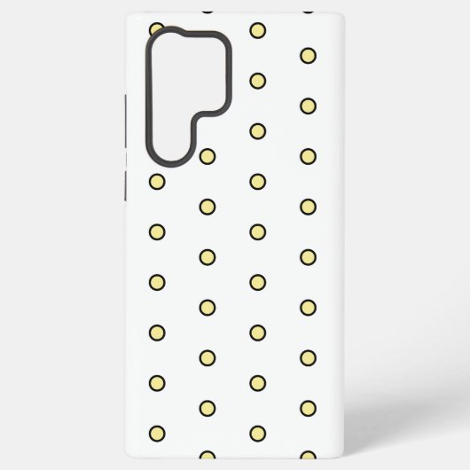 Modern Yellow Circle Dot Pattern Repeat Samsung Galaxyケース (裏面)