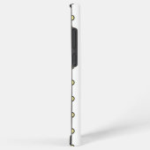 Modern Yellow Circle Dot Pattern Repeat Samsung Galaxyケース (右側面)