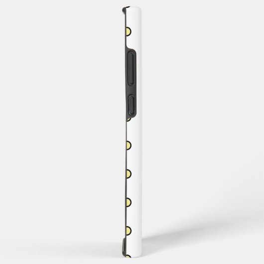 Modern Yellow Circle Dot Pattern Repeat Samsung Galaxyケース (右側面)