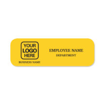 Modern Yellow Custom Business Name Tag