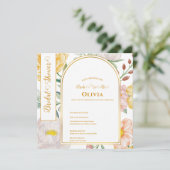 Modern Yellow Floral Arch Bride-to-Be Shower (スタンド正面)