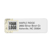Modern Yellow & Gray Geometric Address Label ラベル (正面)