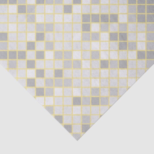 Modern Yellow & Gray Geometric Pattern Tissue  薄葉紙 (詳細)