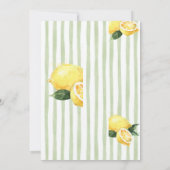 Modern Yellow Hand Written Pinstripe Italy Wedding 招待状 (裏面)