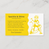 Modern Yellow Housekeeper Maid Cleaning Service  名刺 (正面)